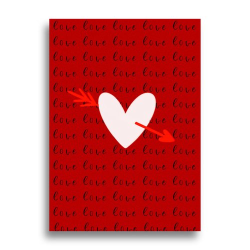 Шелковая открытка love 160₽