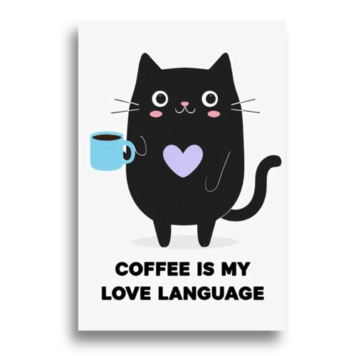 Открытка Кофе - мой язык любви 160₽