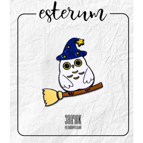 Значок эмалированный Волшебная сова