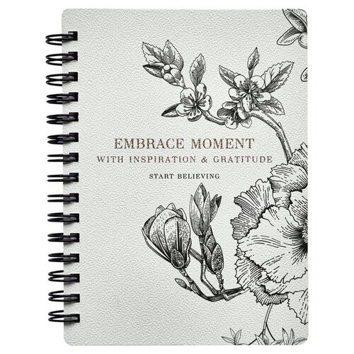 Блокнот Be Smart Harmony 102 х 142 мм 120 листов клетка мягкий переплет спираль цветы на айвори 260₽