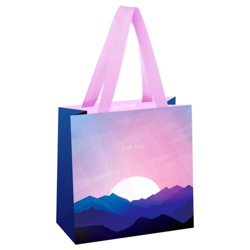 Пакет подарочный Закат отд фольгой матовая ламинация 20 х 20 х 10 см 150₽