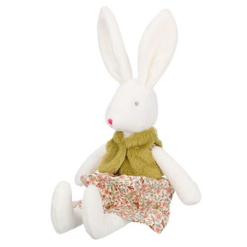 Зайка в зеленой жилетке и юбке 26 см 1090₽