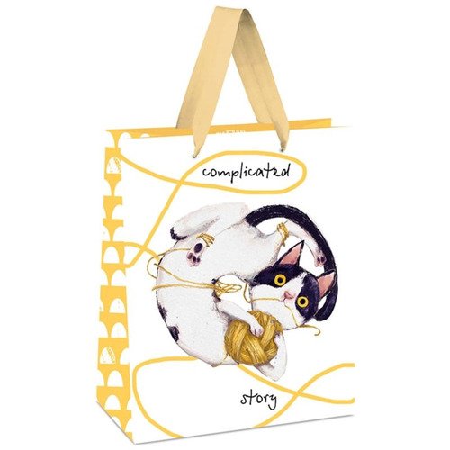 Пакет подарочный 18х23х10см Complicated story белый крафт 150₽