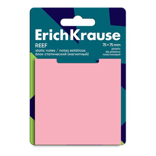 Блок статический магнитный REEF 75х75 мм 50 листов розовый 140₽