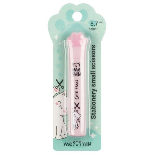 Ножницы детские маленькие Meshu Paw 87см складные в футляре блистер европодвес 460₽