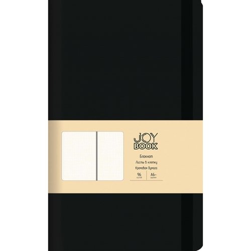 Блокнот Joy Book Черный агат клетка А6 94х144 96л 410₽