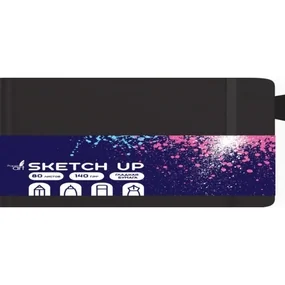Скетчбук SKETCH UP А5, 7Б, 210х148 мм, 80 л, Искусственная кожа, 140 г/м2, Черный