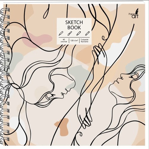 Альбомы для рисования Girl 190х190 Евроспираль Твердая обложка 120гм2 40 л 140₽