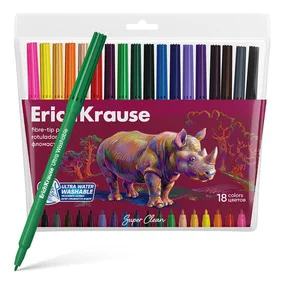 Фломастеры ErichKrause Safari Ultra Washable 18 цветов