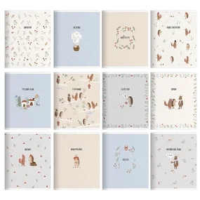 Тетради общие ученические, в наборе, Be Smart, 165х203мм, 48л. клетка, линейка, мягкий переплет, скрепка, 12 предмето