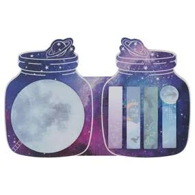 Флажки-закладки и самоклеящиеся блоки в наборе Meshu Universe, 20л х 5 цветов, европодвес