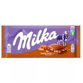 Шоколад Milka Peanut Crispy Caramel, 90 гр