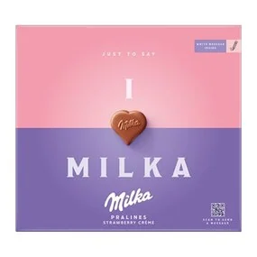Набор конфет Milka I Love с клубничным кремом 110г