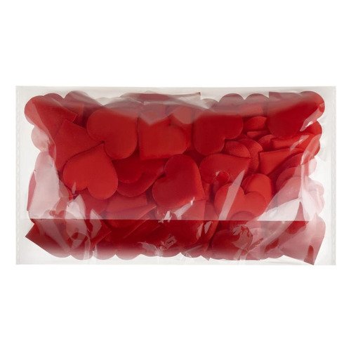 Наполнитель для подарков 3см Red hearts MESHU 100шт красный 210₽