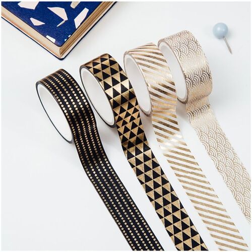 Набор клейких декоративных лент MESHU Golden shine 4шт 390₽