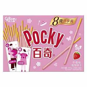 Бисквитные палочки Glico Pocky со вкусом клубники, 140 г
