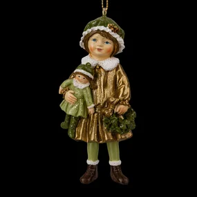 Украшение ErichKrause Decor Девочка с куклой рождественская 10см