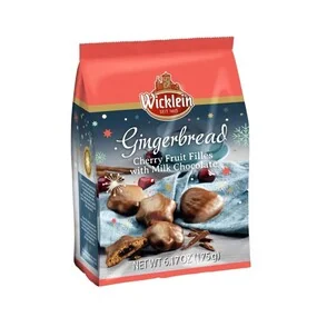 Пряники с вишневой начинкой Wicklein, покрытые молочным шоколадом, 175 г