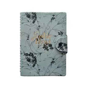 Бизнес-тетрадь Infolio Fleur, 140x200 мм, 192 страницы, мягкий переплет, полускрытая спираль, клетка