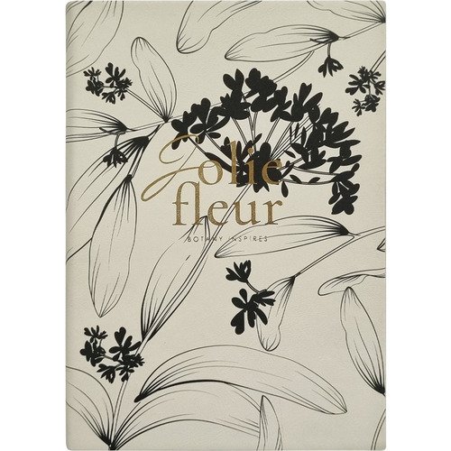 Ежедневник, недатированный, Infolio, 140x200 мм, 320 стр., мягкий переплет, Fleur, молочный