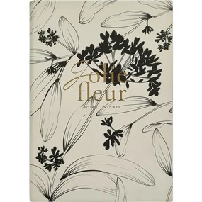 Ежедневник, недатированный, Infolio, 140x200 мм, 320 стр., мягкий переплет, Fleur, молочный