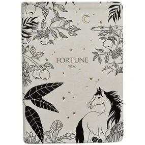 Ежедневник, датированный 2026, Infolio, 140x200 мм, 352 стр., интегральный переплет, Fortune, белый