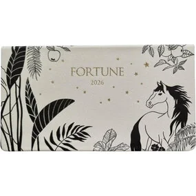 Еженедельник, датированный 2026, Infolio, 160x90 мм, 128 стр., интегральный переплет, Fortune, белый