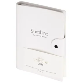 Ежедневник, датированный 2026, Infolio, 140x200мм, 320 стр, мягкая, полускрытая спираль, Universe black