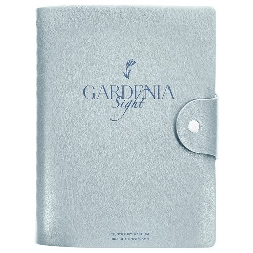 Бизнес-тетрадь Infolio 140x200 мм 192 стр мягкий переплет полускрытая спираль клетка Garden голубой 1100₽