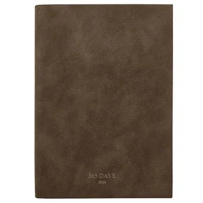 Ежедневник, датированный 2026, Infolio, 140x200мм, 352стр, мягкая, 365days, шоколадный