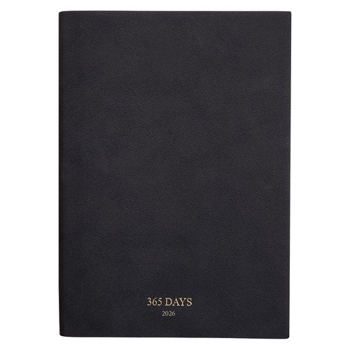 Ежедневник датированный 2026 Infolio 140x200мм 352стр мягкая 365days черный 1200₽