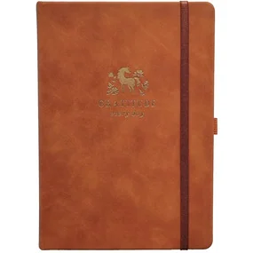 Ежедневник, датированный 2026, Infolio, 140x200мм, 352стр, твердая с резинкой, Grace, светло-коричневый