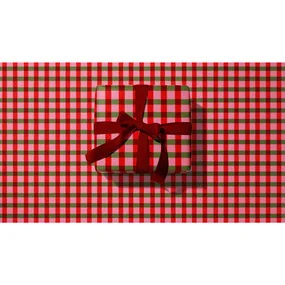 Упаковочная бумага O.PAPER О`Клетка розово-зелёная