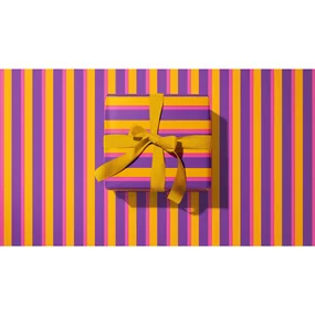 Упаковочная бумага O.PAPER О`Полоски фиолетово-оранжевые