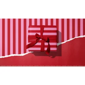 Упаковочная бумага O.PAPER О`Полоски красные (Двусторонняя)