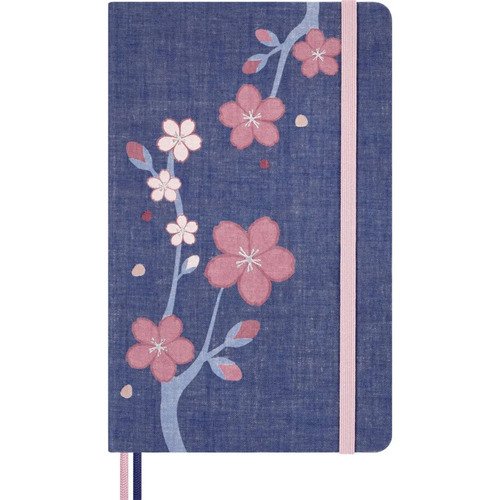 Блокнот Moleskine LE SAKURA Large 130х210мм текстиль 176 стр линейка синий 2950₽