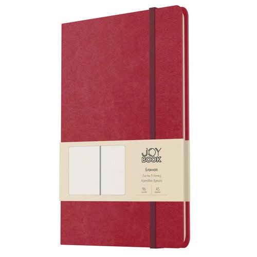 Блокнот А5 135х213 96л Joy Book 7Б Иск кожа 70гм2 Точка Пряное вино 580₽