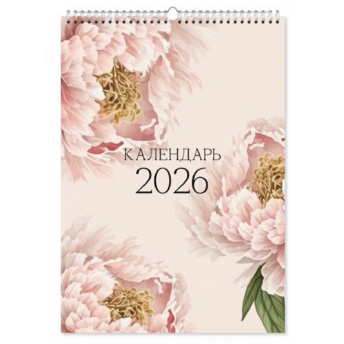 Календарь 2026 перекидной Be Smart 297х42 см мягкий переплет спираль Flowers 12 листов 600₽