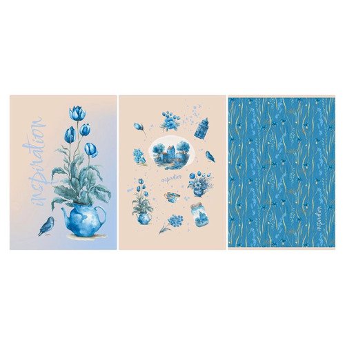 Тетрадь 48л А4 клетка BG Васильковое настроение матовая ламинация 160₽