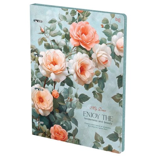 Тетрадь на кольцах А4 120л BG Розы картон матовая ламинация 650₽