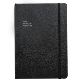 Ежедневник датированный 2026г А5 176л., балакрон, 7БЦ Monochrome шелкография, резинка, ляссе