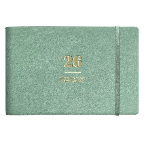 Еженедельник датированный 2026 Infolio 160x105мм 128стр твердый Коллекция Pastel green 284₽