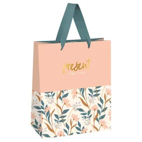 Пакет подарочный 11х14х6,5см Meshu Beautiful twigs, фольга, матовая ламинация