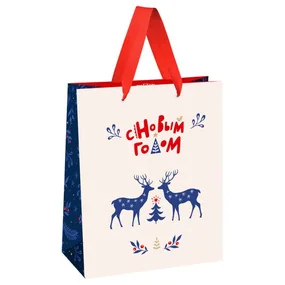 Пакет подарочный 11х14х6,5см Meshu Scandi, матовая ламинация