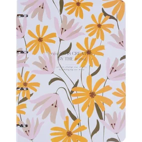 Тетрадь общая, Be Smart, 240х310мм, 120 л., клетка, кольцевой механизм, картон, April, цветы