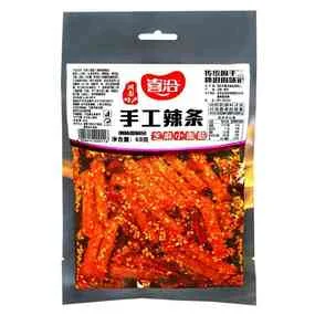 Мясо острое соевое XI QIA - ЛОМТИКИ ручной работы с кунжутом 68г