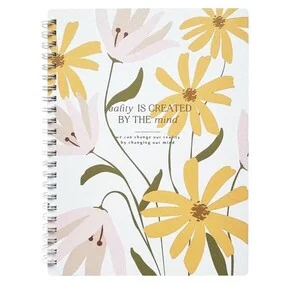 Тетрадь общая, Be Smart, 156х207 мм, 80 л., клетка, мягкий переплет, спираль, April, цветы