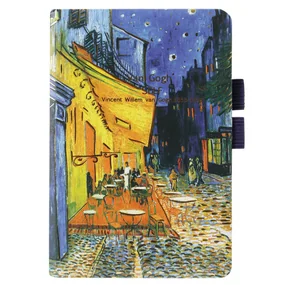 Блокнот 11х16см. 80л. линия Ночное кафе, петля-держатель для ручки