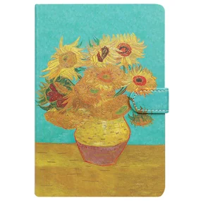 Блокнот 12,7х19 см 112л на магнитной застёжке Подсолнухи