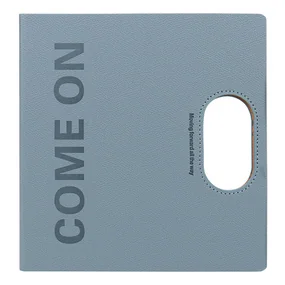 Ежедневник недатированный 21х21,5см, 100л обложка кожзам, серый